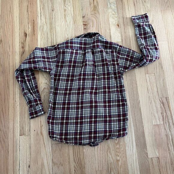 Class‎ Club boys button down 14/16 red blue beige plaid cotton formal shirt - Picture 4 of 4